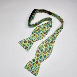 Peter Blair Light Green 100% Silk Beach Sandals Adjustable Bow Tie